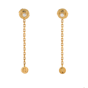 Cartier Love Drop Earrings 18K Yellow Gold and Diamonds