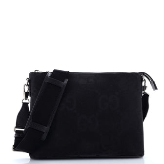 Gucci Zip Messenger Bag Jumbo GG Canvas