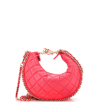 Chanel Chain Around Hook Hobo Quilted Lambskin Small