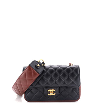 Chanel Strap Into Flap Bag Quilted Calfskin Small