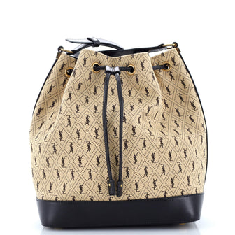 Saint Laurent Bucket Bag Monogram All Over Canvas Medium