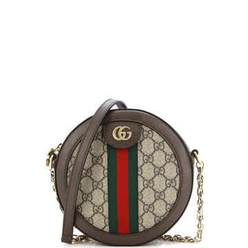 Gucci Ophidia Round Shoulder Bag GG Coated Canvas Mini