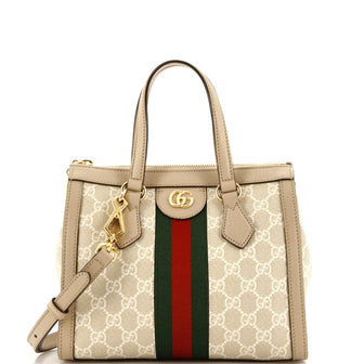 Gucci Ophidia Top Handle Tote GG Coated Canvas Small
