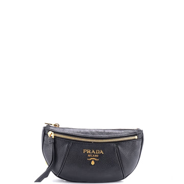 Prada Front Zip Waist Bag Vitello Daino Small