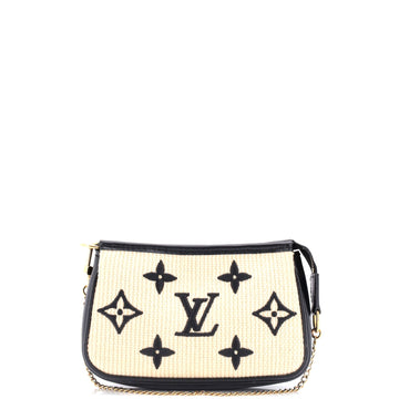 Louis Vuitton Pochette Accessoires Monogram Giant Embroidered Cotton Mini