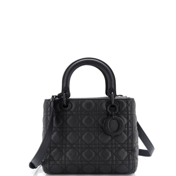 Christian Dior Ultra Matte Lady Dior Bag Cannage Quilt Calfskin Medium
