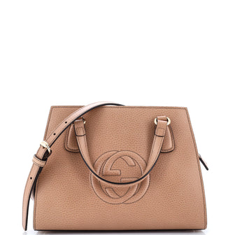 Gucci Soho Convertible Top Handle Satchel Leather Small