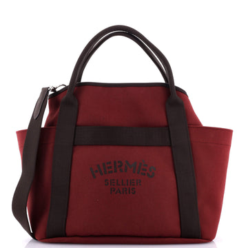 Hermes Sac De Pansage Groom Handbag Canvas