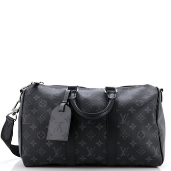 Louis Vuitton Keepall Bandouliere Bag Reverse Monogram Eclipse Canvas 35