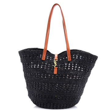 Saint Laurent Panier Monogram Basket Shopper Raffia Medium