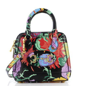 Gucci x Ken Scott Horsebit 1955 Top Handle Bag Printed Leather Mini