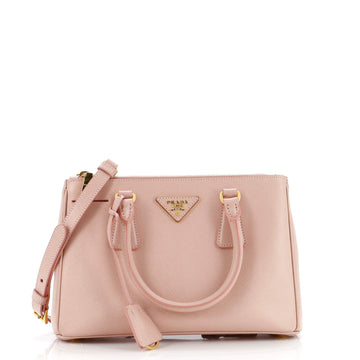 Prada Double Zip Lux Tote Saffiano Leather Mini