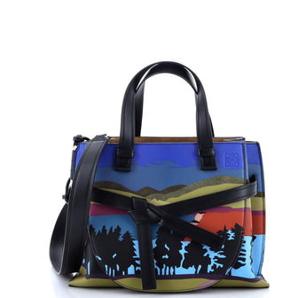 Loewe Gate Tote Printed Leather Small