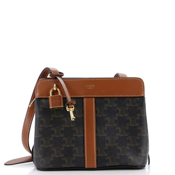 Celine Teen Cabas De France Bag Triomphe Coated Canvas Small