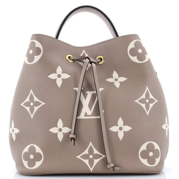 Louis Vuitton NeoNoe Handbag Bicolor Monogram Empreinte Giant MM