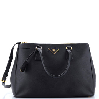 Prada Double Zip Lux Tote Saffiano Leather Medium