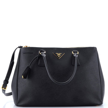 Prada Double Zip Lux Tote Saffiano Leather Medium