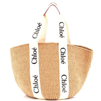 Chloe x Mifuko Woody Tote Raffia Large