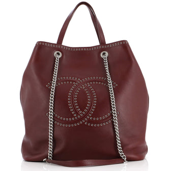 Chanel Coco Eyelets Shopping Tote Calfskin Large