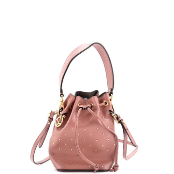 Fendi Mon Tresor Bucket Bag Studded Leather Mini