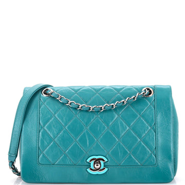 Chanel Bi Vintage Full Flap Bag Quilted Crumpled Calfskin Medium