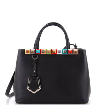 Fendi 2Jours Bag Studded Leather Petite