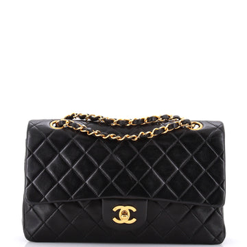 Chanel Vintage Classic Double Flap Bag Quilted Lambskin Medium