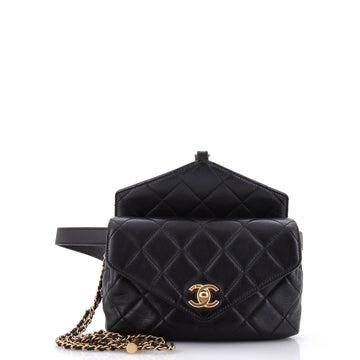 Chanel Carry With Chic Chain Flap Waist Bag Quilted Calfskin