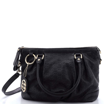 Gucci Sukey Top Handle Satchel Guccissima Leather Medium