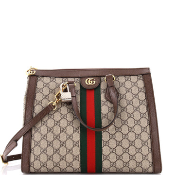 Gucci Ophidia Top Handle Tote GG Coated Canvas Medium