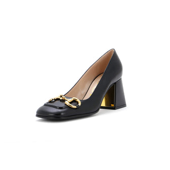 Gucci Women's Horsebit Mid-Heel Pumps Leather