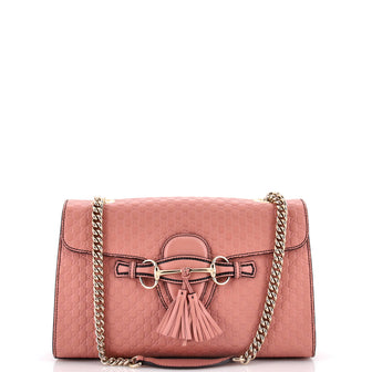 Gucci Emily Chain Flap Bag Microguccissima Leather Medium