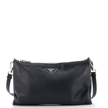 Prada Flat Zip Crossbody Bag Vitello Daino Mini