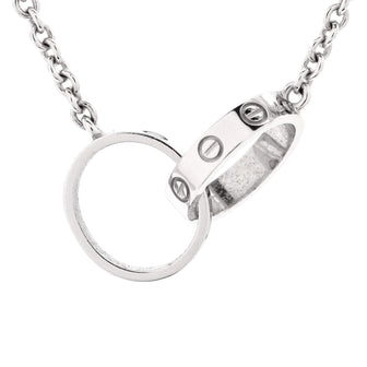 Cartier Love Interlocking Necklace 18K White Gold