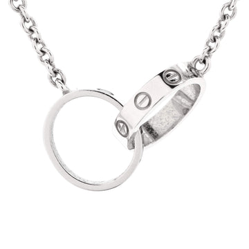 Cartier Love Interlocking Necklace 18K White Gold