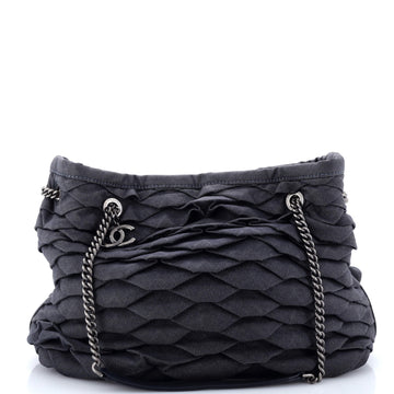 Chanel CC Shopping Tote Scale Effect Denim Medium