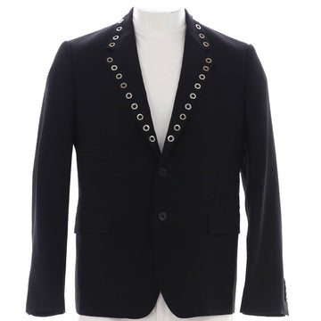 Alexander McQueen Men's Grommet Collar Blazer Wool