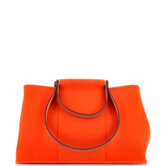 Hermes Cabag Elan Toile and Leather 39