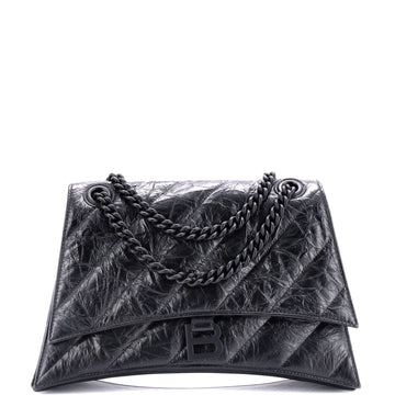 Balenciaga Crush Chain Flap Bag Quilted Crushed Calfskin Medium