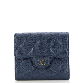 Chanel CC Compact Classic Flap Wallet Quilted Caviar