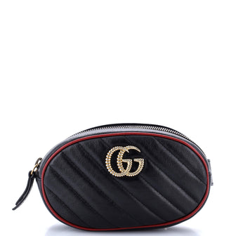 Gucci GG Marmont Belt Bag Diagonal Quilted Leather