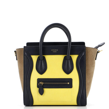 Celine Tricolor Luggage Bag Leather Nano