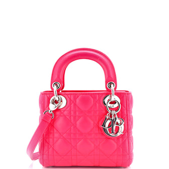 Christian Dior Lady Dior Bag Cannage Quilt Lambskin Mini