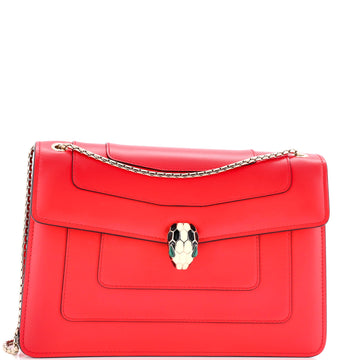 Bvlgari Serpenti Forever Square Shoulder Bag Leather Medium