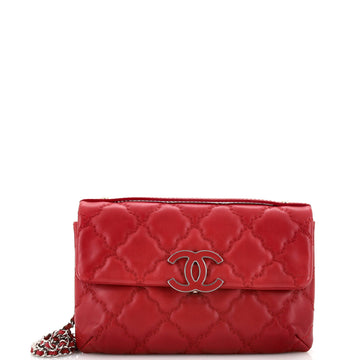 Chanel Double Stitch Hamptons Flap Bag Quilted Calfskin Mini
