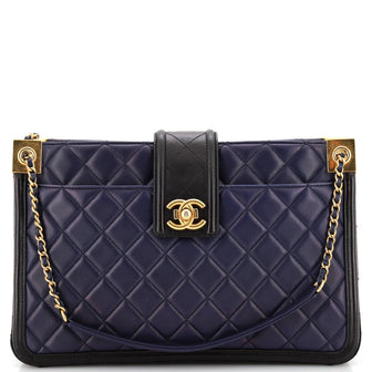 Chanel Elegant CC Tote Quilted Lambskin Medium