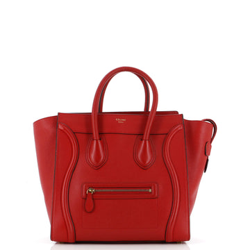 Celine Luggage Bag Grainy Leather Mini