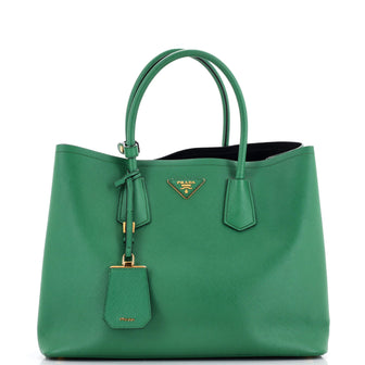 Prada Cuir Double Tote Saffiano Leather Large