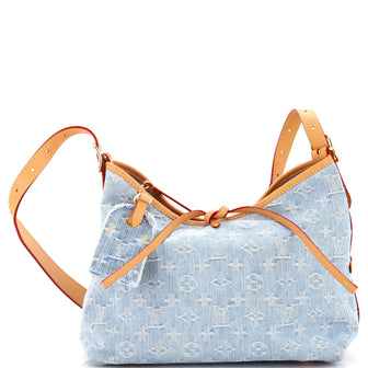 Louis Vuitton CarryAll Hobo Monogram Denim PM