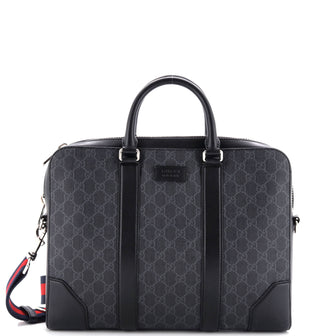 Gucci Convertible Zip Around Briefcase GG Coated Canvas Medium